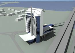 концепция административного здания и гостиницы