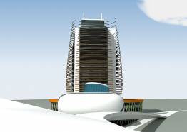 концепция административного здания и гостиницы